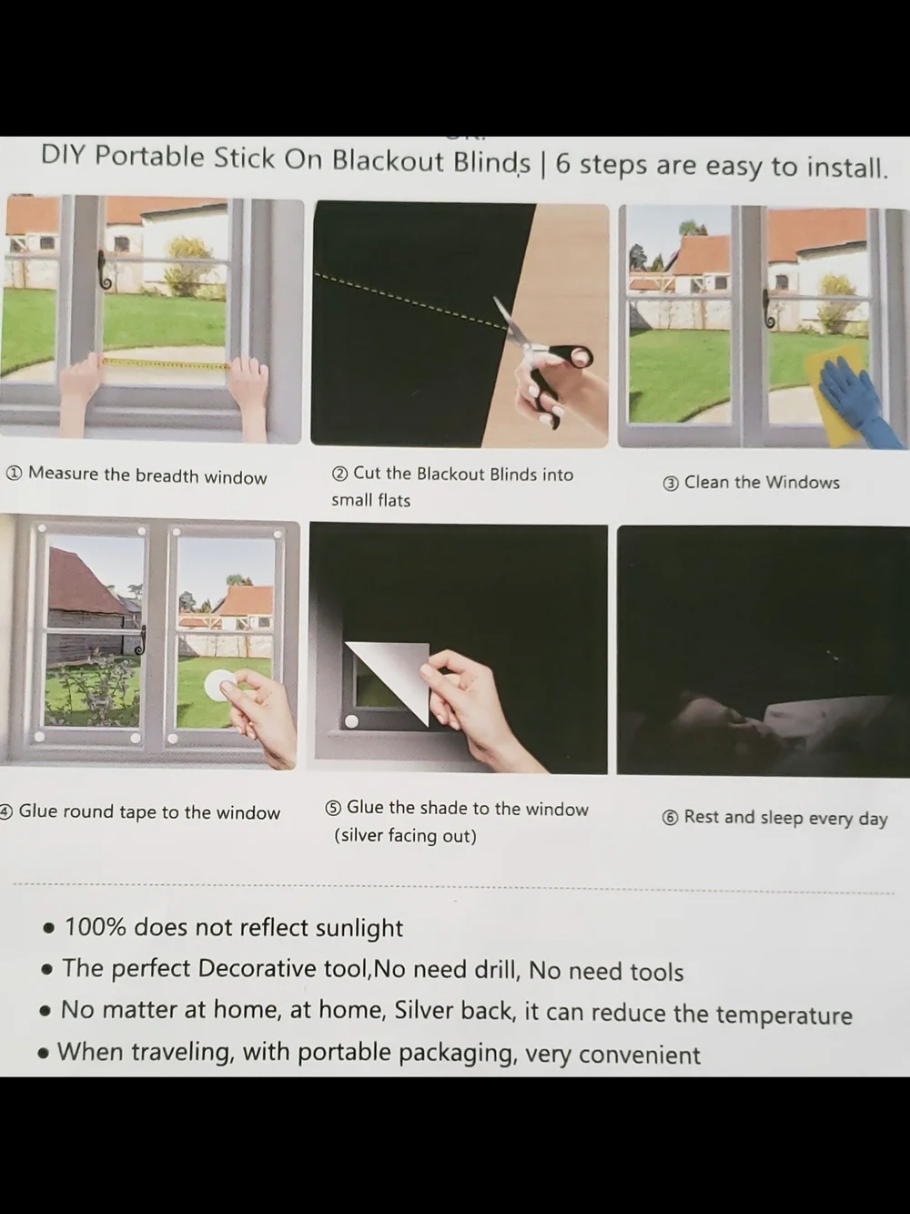 DIY-Shade Black Window Shade Film - Black
